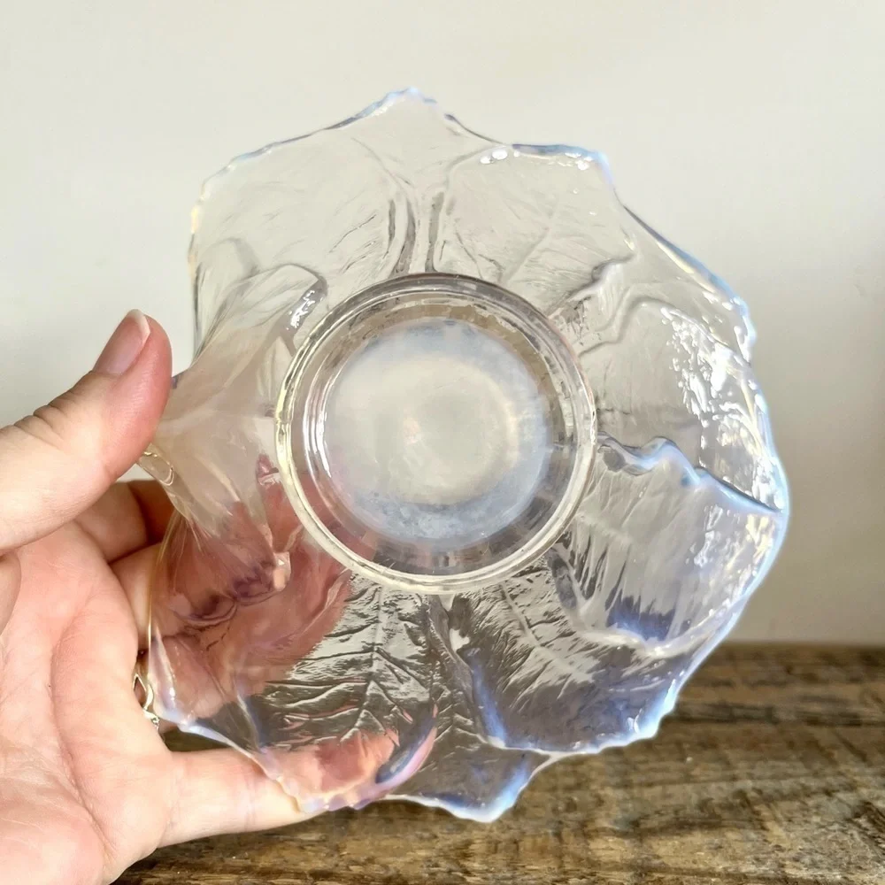 Vintage Fenton candy dish opalescent glass